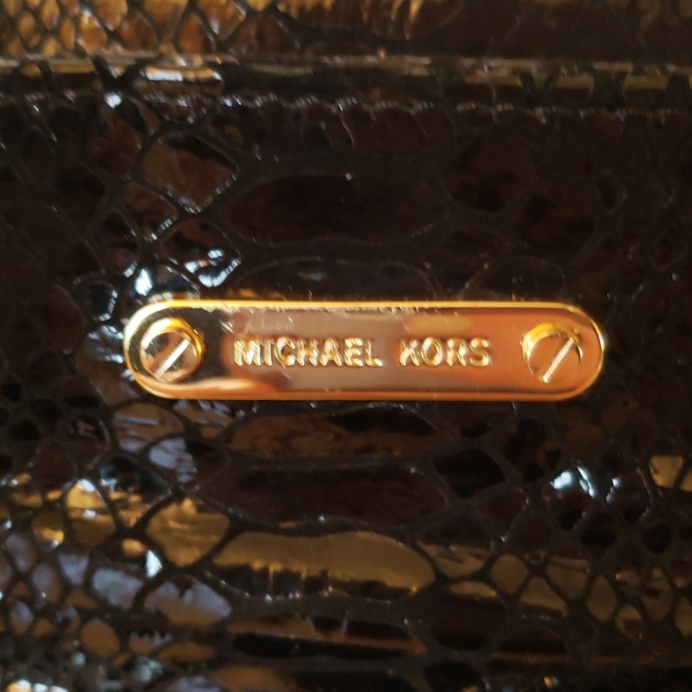 Beautiful Michael Kors Python Crossbody Clutch - image 2